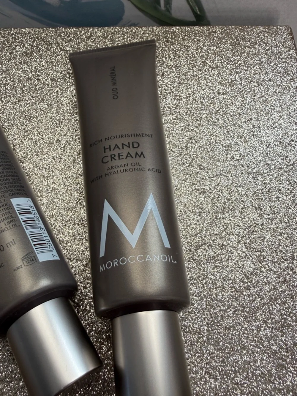 *NEW 3.4 oz* Moroccanoil Hand Cream in Taupe and Cream Accents
